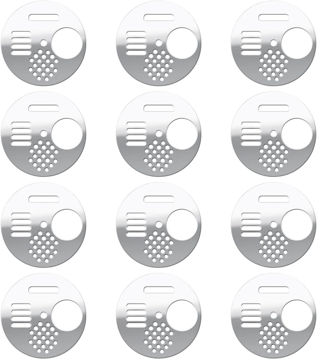 Dailygoods- Bijenkorf Toegangspoort - 12x Roestvrij Staal - Diameter 6,8 cm - Duurzaam en Roestbestendig - Bijenteelt Tool - Veilig en Stevig