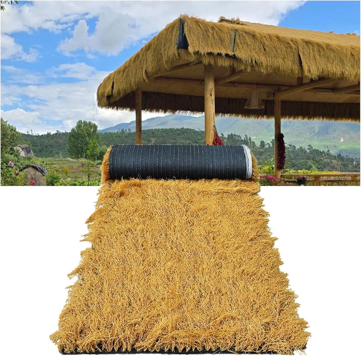 Kunstmatige Riet Dakbedekking - Synthetisch Stro Palapa - Tropische Decoratie - Weerbesten