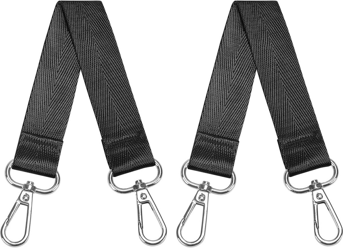 Kinderwagen Haken - Buggy Clips - Handen Vrij - Stevig Metaal - 2 Stuks - Zwart