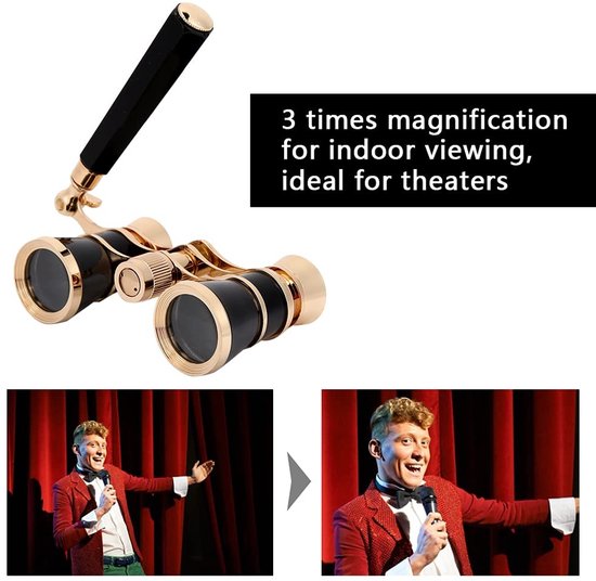 Dailygoods- Opernglas Compact - Inklapbare Handgreep - Lichtgewicht - Vintage - Theaterverrekijker - Duurzaam Ontwerp - Verrekijker van Dailygoods — afbeelding 5