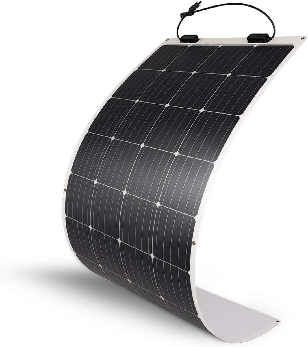 Flexibel Zonnepaneel - Monokristallijn Paneel - Energie Opwekken - Extreem Buigzaam - 175 Watt - Zwart