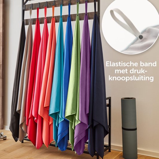Microvezel Handdoek - Sneldrogende Doek - Reizen en Sport - Compact en Lichtgewicht - 120x60cm - Zwart — afbeelding 3