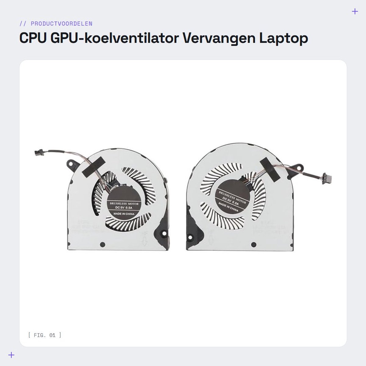 Dailygoods - CPU GPU-koelventilator - Vervangen - Laptop interne koelventilator - Efficiënte koeling - Geschikt voor G3 3590 G5 SE 15 5500 5505 G3 350...