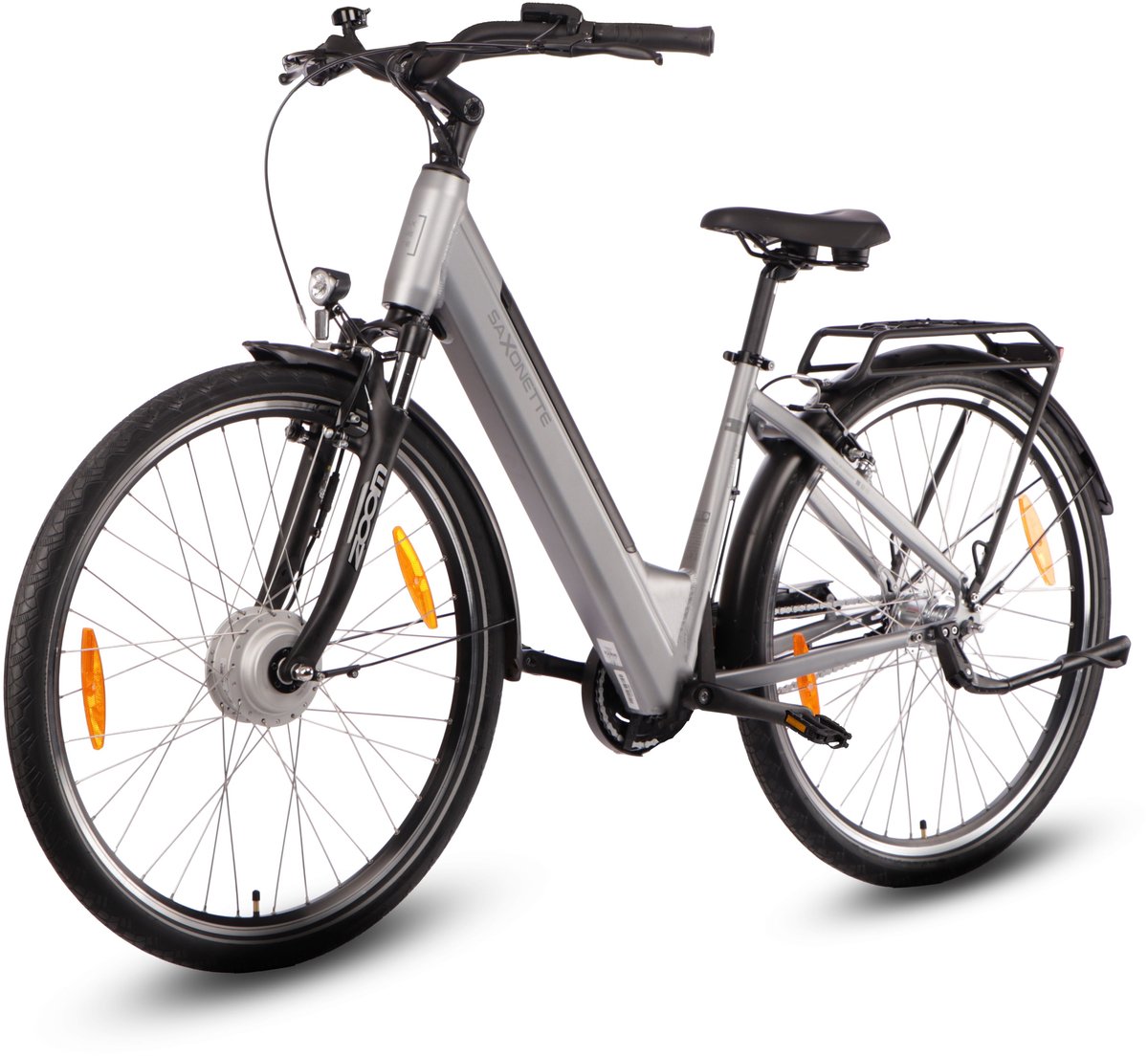 Comfort Plus 5.0 E-Bike 28 Inch - 468Wh Intube Accu - 95% Voorgemonteerd - Shimano Nexus 7 - Lage Instap - Verende Voorvork - Zilvergrijs