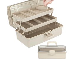Nexvo® Naaidoos Opbergbox - Naaidoos - Naaikoffer - Bruin -35cmx19cmx18cm