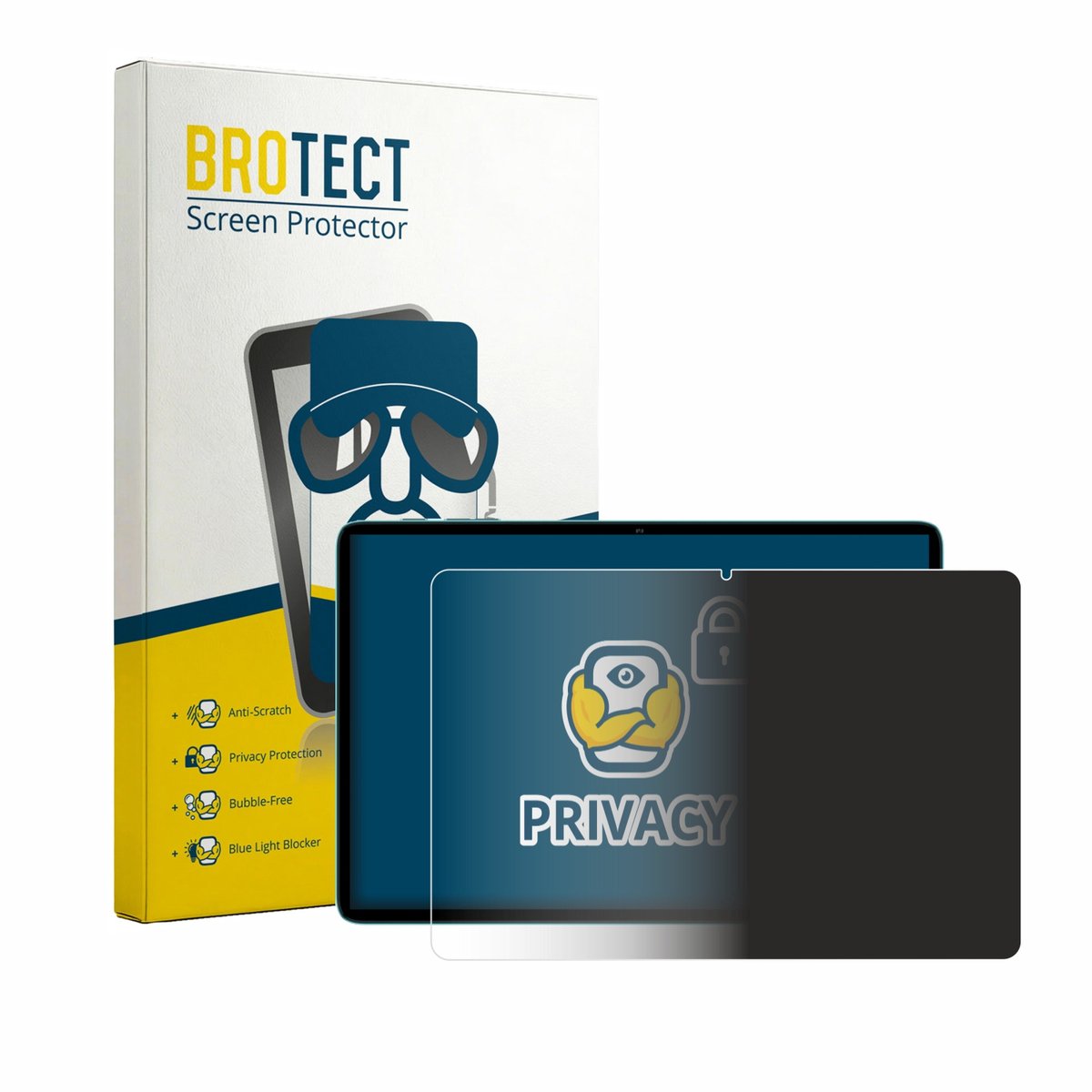 BROTECT - privacy screenprotector voor Teclast P33 - Folie Beschermfolie Blauwlichtfilter