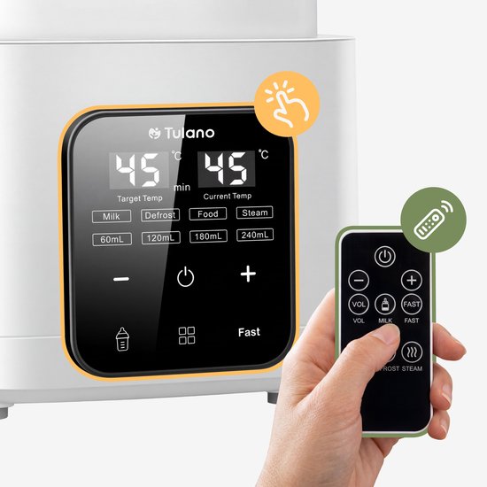 Tulano Ellie 55 Flessenwarmer - Baby Flesverwarmer en Sterilisator 8-in-1 - Wit van Tulano — afbeelding 5