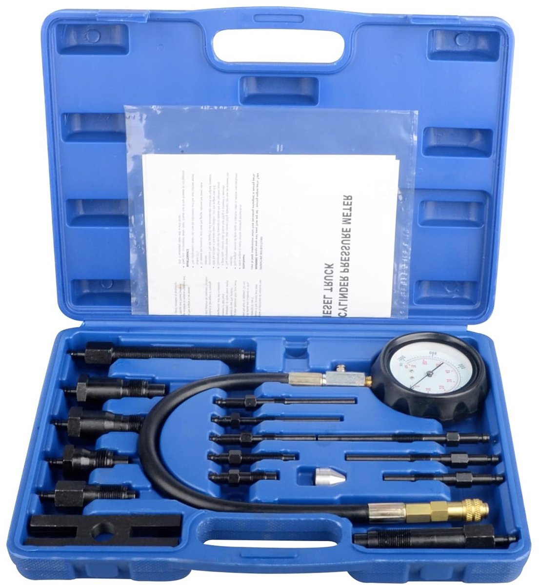Testapparaat voor compressie van dieselmotoren tot 70 bar - Manometer voor drukmeting en diagnose
