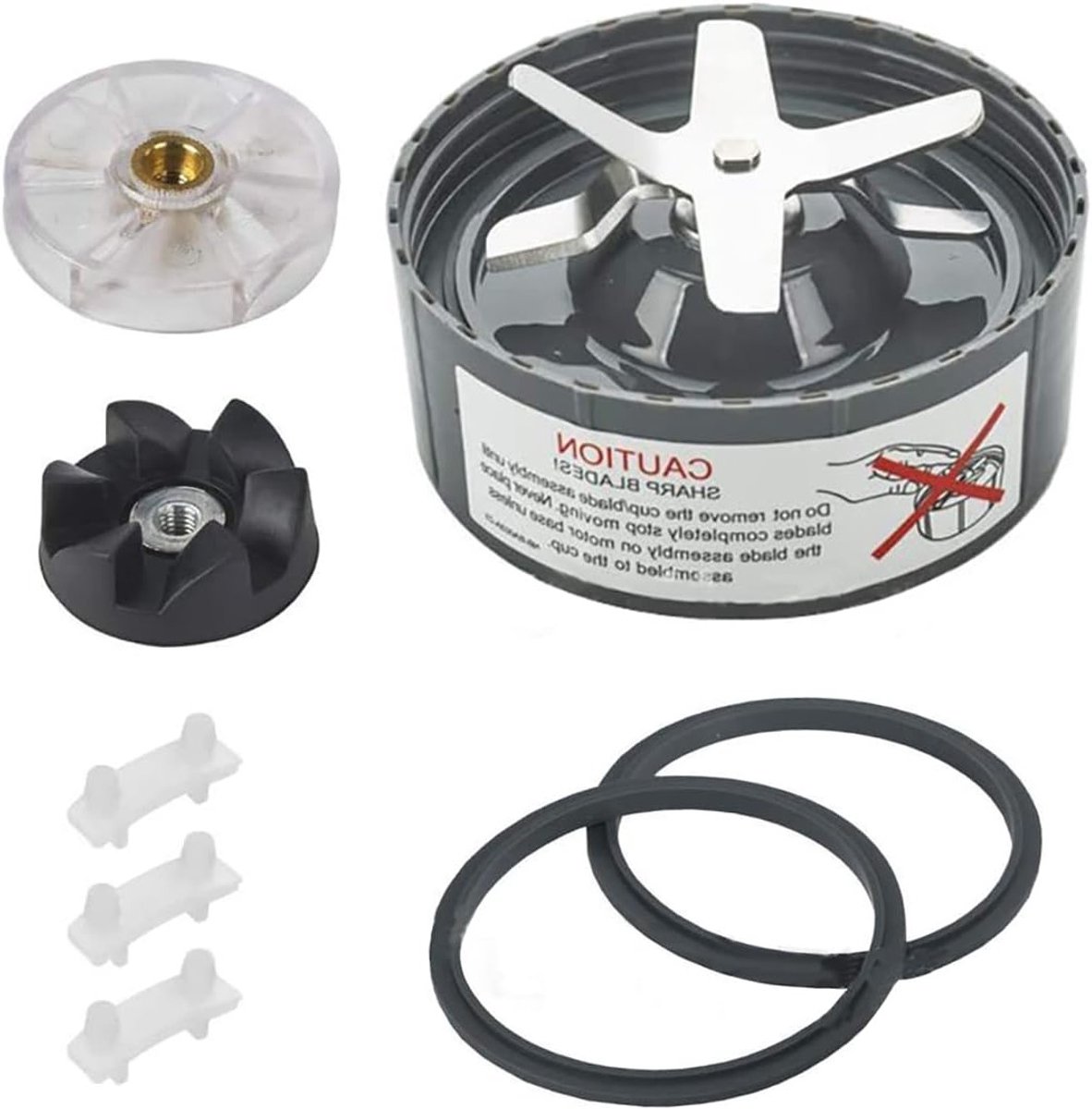 Vervangende Extractor Blade voor Nutribullet met Siliconen O-Ringen en Antivibratie Pad - Geschikt voor 600W en 900W Modellen
