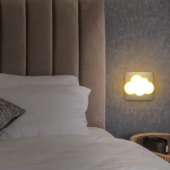 Wolken Nachtlampje Stekker In Stopcontact, LED Wandlamp Automatisch met Schemersensor voor Trap Hal Slaapkamer Toilet, Kinderen Bedlamp voor Muur Versieren, Cloud Night Lights Plug in Wall van Merkloos — afbeelding 3