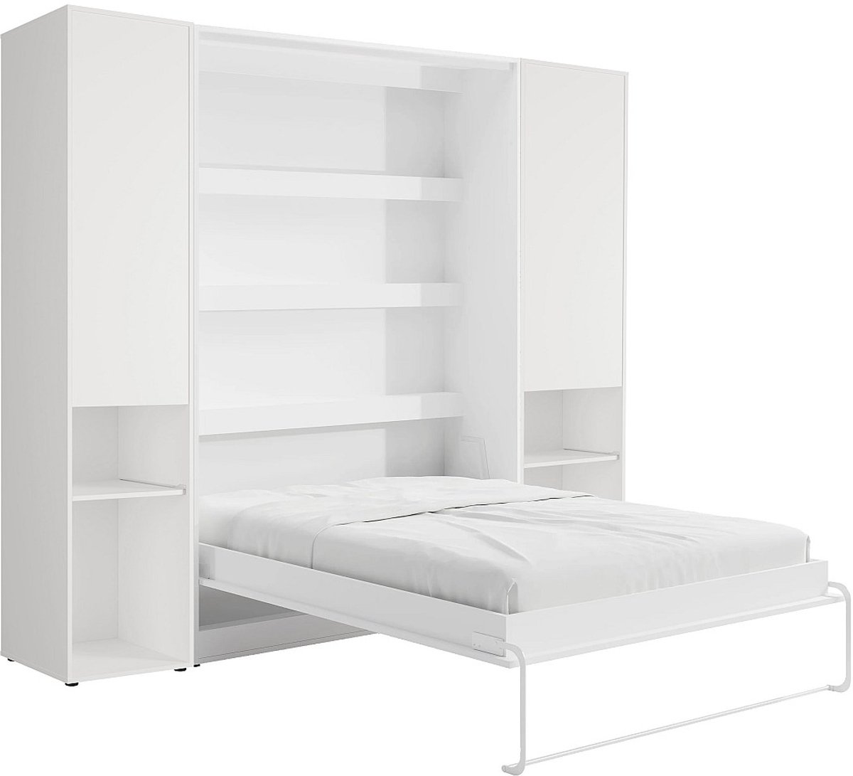 Vente-unique Bedkast hout wit 160 x 200 cm