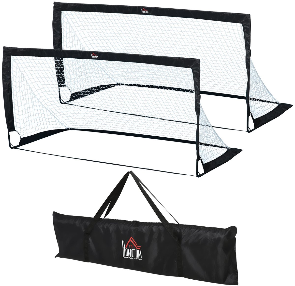 Roossentials voetbaldoeltjes - Voetbal goal - Set van 2 doeltjes - Voetbal training - Opvouwbare voetbaldoelen - Met draagtas