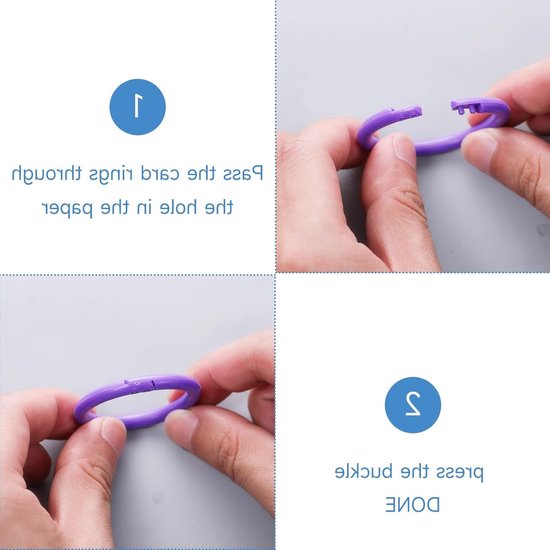 Set van 70 Plastic Binder Ringen voor Loose Leaf, Fotoalbums, Scrapbooks en Creatief Knutselen — afbeelding 3