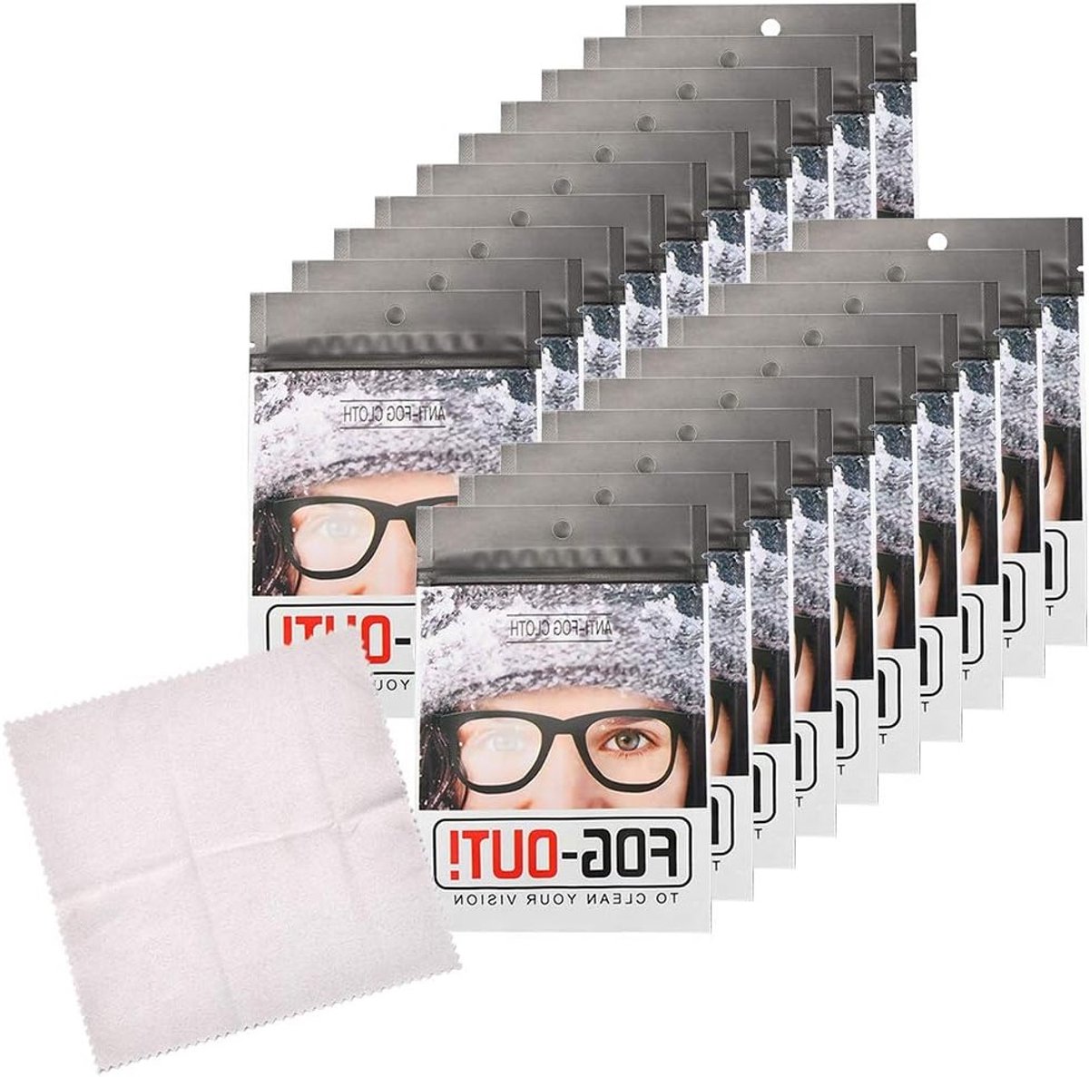 20 Stuks Anti-Fog Doekjes voor Brillen, Herbruikbare Suede Doekjes voor Zwembrillen en Camera Lenzen met Nano Technologie