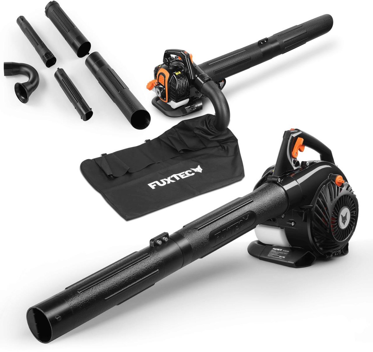 Bol.com FUXTEC 3-in-1 Benzine Bladblazer & Bladzuiger FX-LBS126P – 25,4 cc 2-Takt – 225 km/u – 60L Opvangzak aanbieding