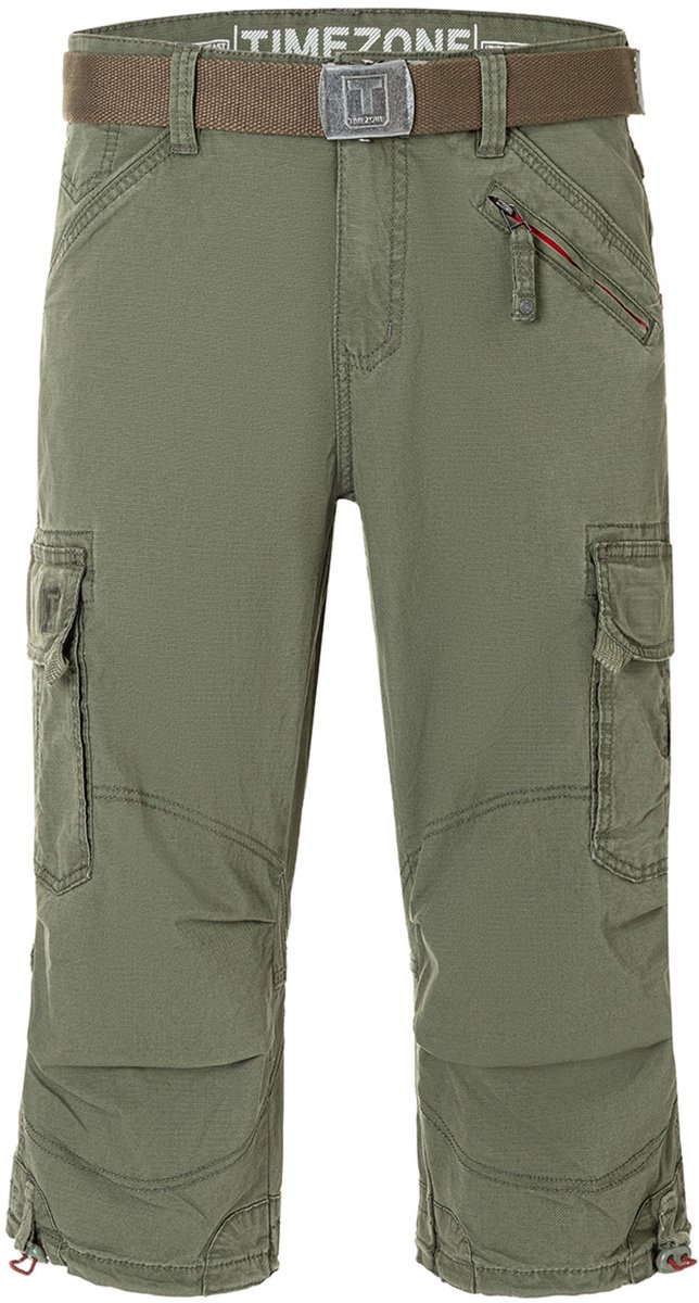 TIMEZONE Herren Shorts Kuitlengte Cargo Zakken Riem Ademend Ritssluiting