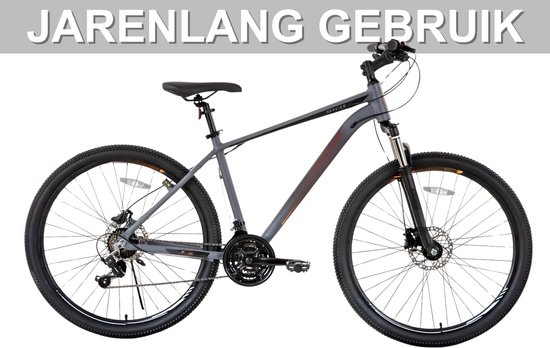 Mountainbike - Voor heren - 21 versnellingen, hydraulische schijfremmen, vergrendelbare verende vork, 27,5 inch (70 cm) wiel - Grey and RED-21 van Merkloos — afbeelding 4