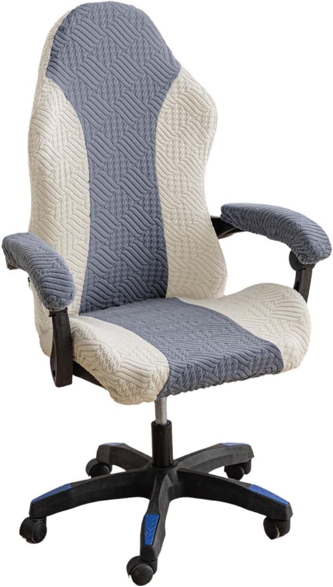 Set van 4 wasbare gaming stoelhoezen met rits, antislip, geschikt voor gaming, computer en draaistoelen