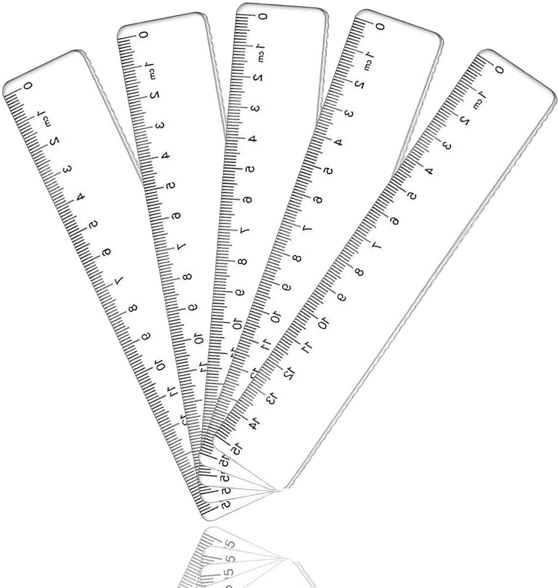 Transparante Liniaal 5 x 15 cm van Plastic, Flexibele en Schokbestendige Meetlat voor Schoolgebruik, Precisie Meetinstrumenten en Duidelijke Afmetingen