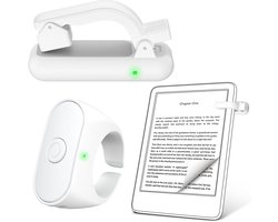 Page Turner – Afstandsbediening voor e-readers – Cameratrigger – Compatibel met diverse e-readers en tablets (voor het lezen van romans) – Wit