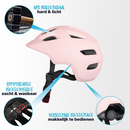 VINZ Parkway Kinderhelm Fiets - Mat Roze van VINZ — afbeelding 4