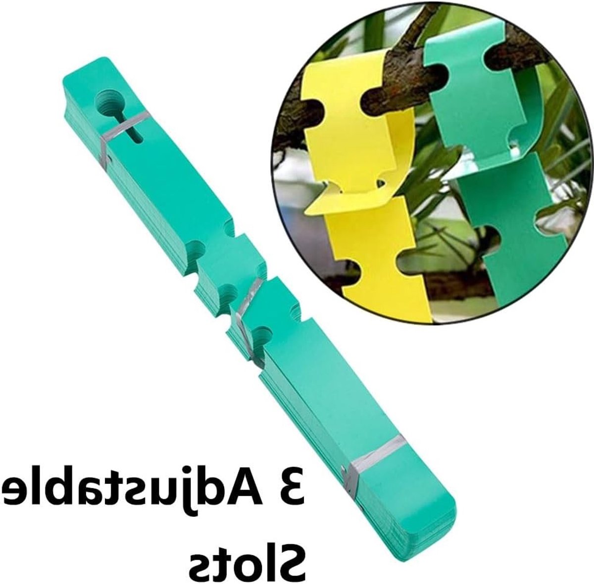 100 Stuks Plastic Plantlabels - Verstelbare Gele Tuinmarkers voor Zaden, Groenten en Bloemen, 2x21cm