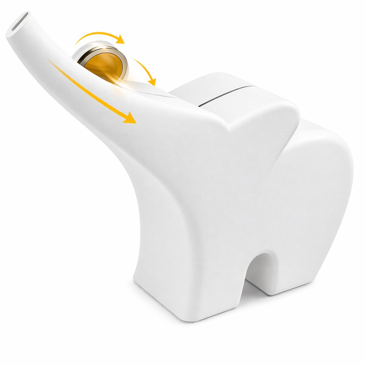 Olifant Spaarpot Kinderen - Grote Spaarpot Olifant Design - Educatief Speelgoed Geld Leren Sparen - Cadeau Idee Jongens Meisjes - Kinderkamer Accessoire - 7 X 20 X 19 CM - Wit