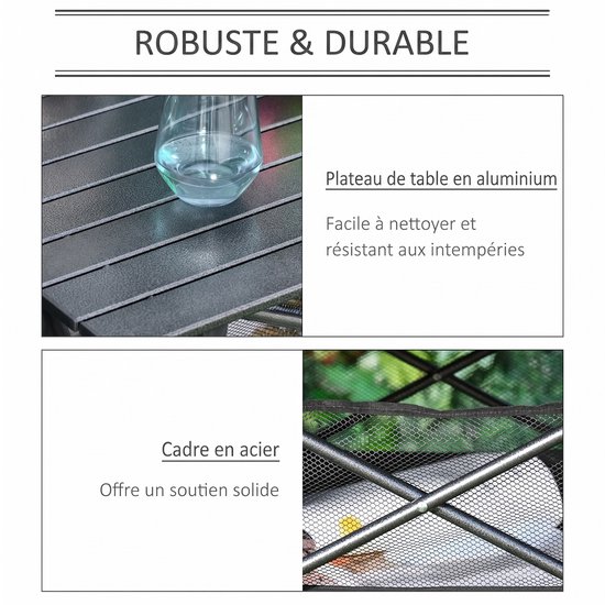 Opvouwbare Campingtafel - Inklapbare Tafel - 70x70x69 cm - Lichtgewicht en Duurzaam - Kampeertafel - Inclusief Draagtas - Voor Tuin, Balkon, Strand & Kamperen - Zwart — afbeelding 4