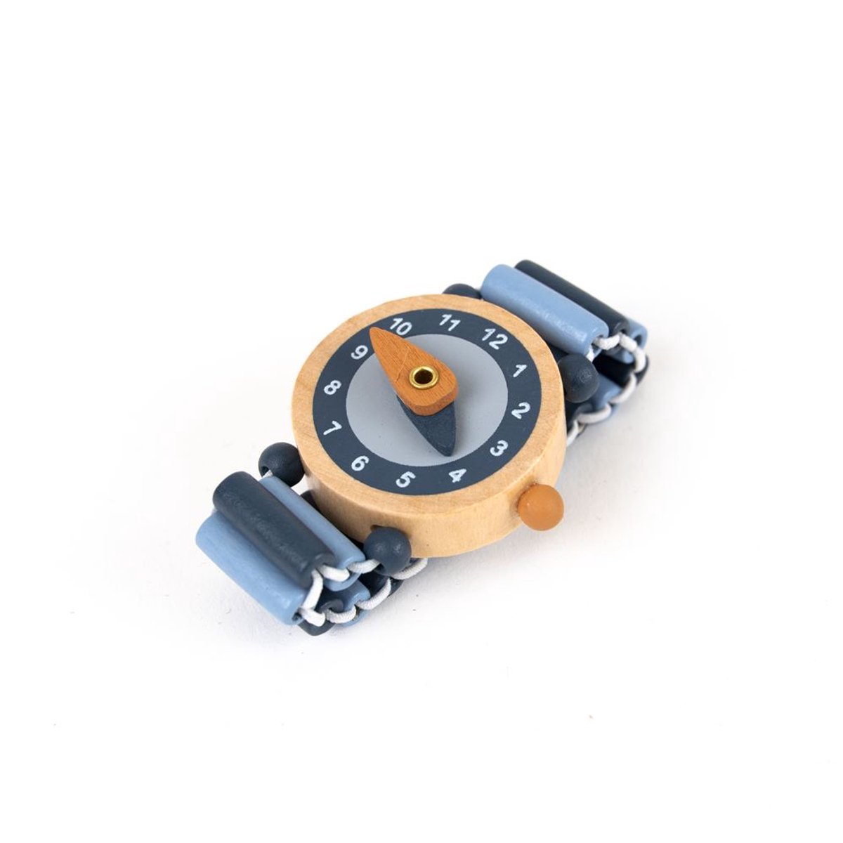 Egmont Toys houten horloge speelgoed voor kinderen 3,5 cm set van 6.