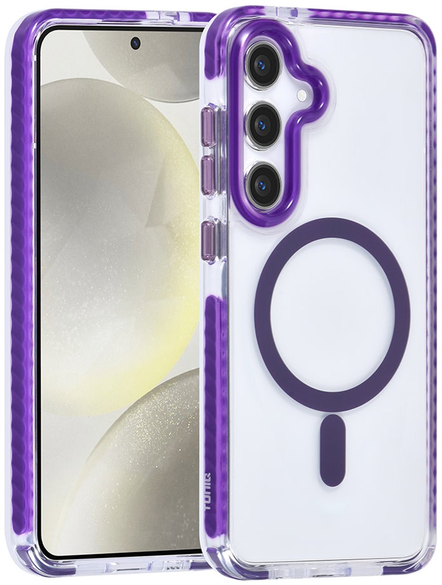 TUNIQ telefoonhoesje voor Samsung Galaxy S24 Plus - MagSafe backcover met koord - Paars