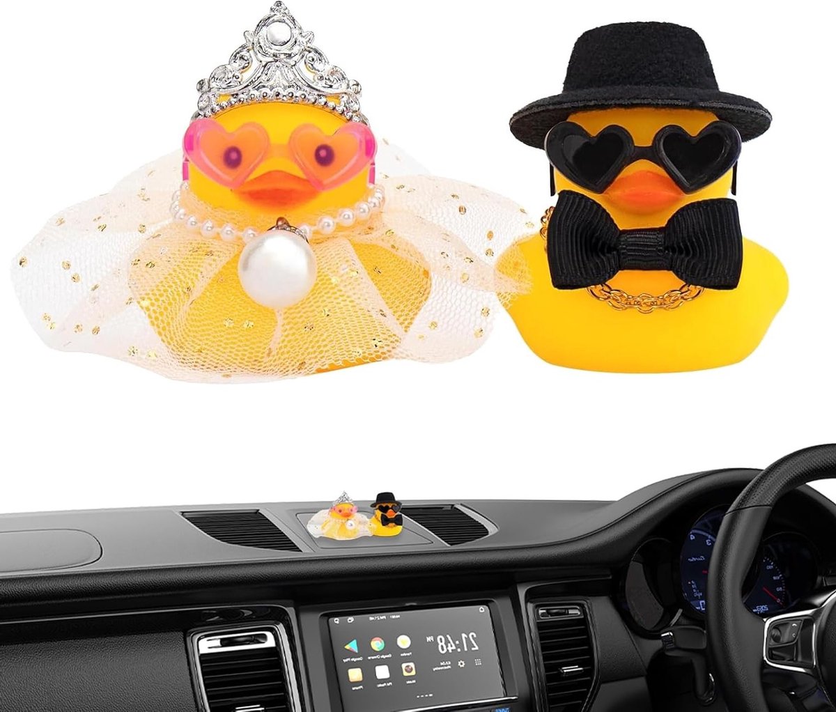 Peep-Duck Set voor Bruiloften, Persoonlijk Trouwa cadeau voor Bruidspaar, Elegant 2-delig Souvenir voor Ceremonie en Huwelijkszegen