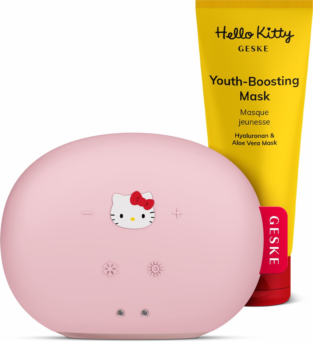 GESKE | SmartAppGuided™ Sonic Warm & Koel Masker | 8 in 1 | Kleur: Roze + gratis cosmetica