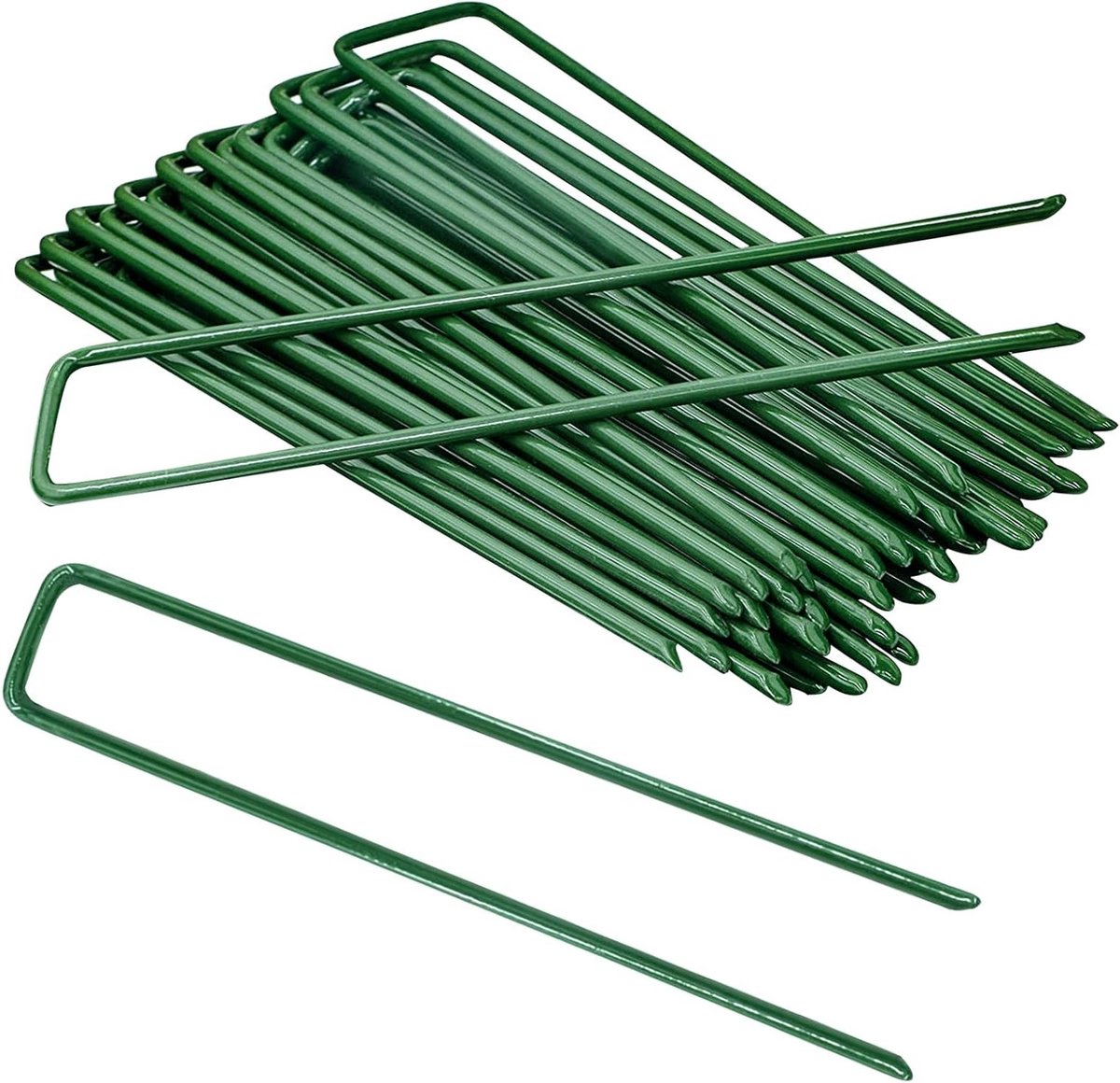 6 Inch Galvanized Landscape Staples voor Tuin, U-vormige Netpennen en Grassteken, Ideaal voor Onkruidbarrière en Tuinprojecten (50 Stuks)