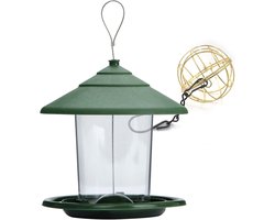 Voederhuis voor Wilde Vogels met Zadenhouder en Tray voor Zonnebloempitten, Pinda's en Noten