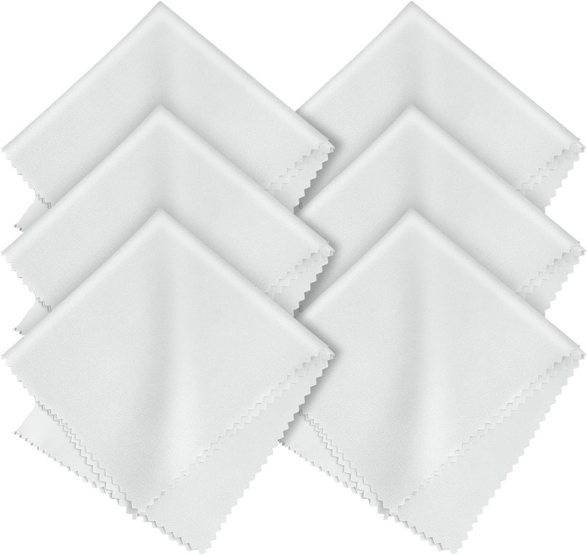 Reinigingsdoeken van microvezel voor brillen, tablets en camera's - set van 6, 20x20 cm, ideaal voor krasvrije verzorging