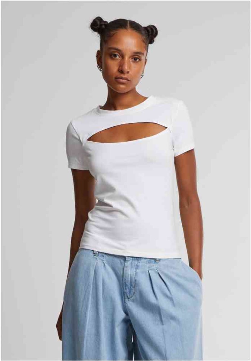 Urban Classics Short Cut Out Top 4XL Wit