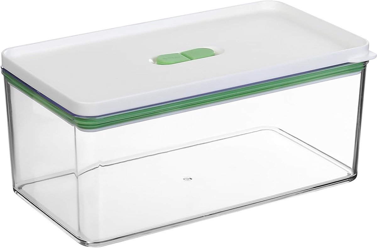Stackbare Koelkast Organizer met Deksel - Luchtdichte Opbergdoos voor Vlees en Koude Snacks - 1.5L Opbergbox voor Efficiënte Koelkastindeling