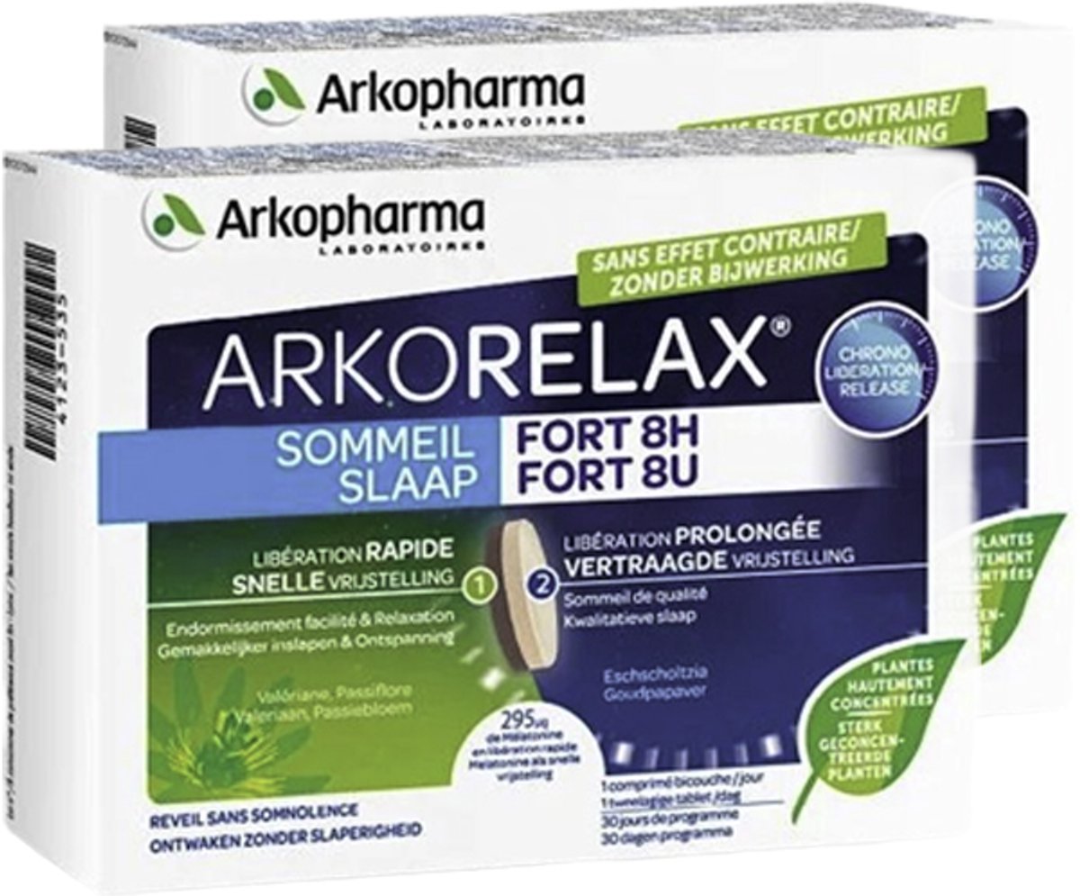 Arkopharma | Arkorelax Slaap Forte | 30 Tabletten | 2 stuks | 2 x 30 stuks