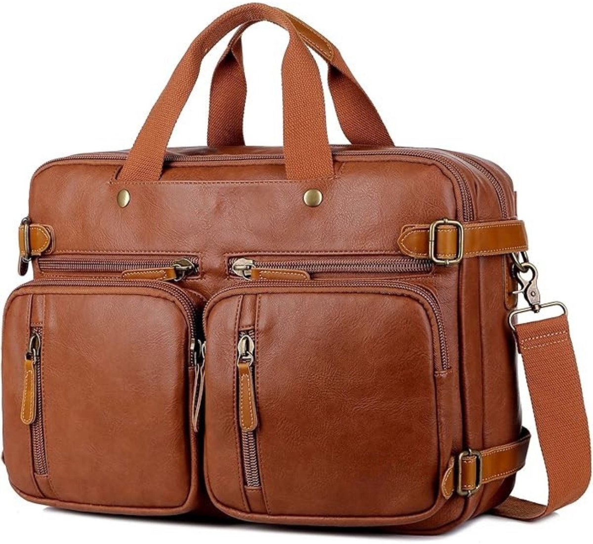 Leren Laptoptas - Laptoptas - Leren Tas - Luxe Leren Laptoptas - Werktas - Schoudertas - Business Tas - Leren Business Tas - 17 inch - Bruin - van Imperatoris