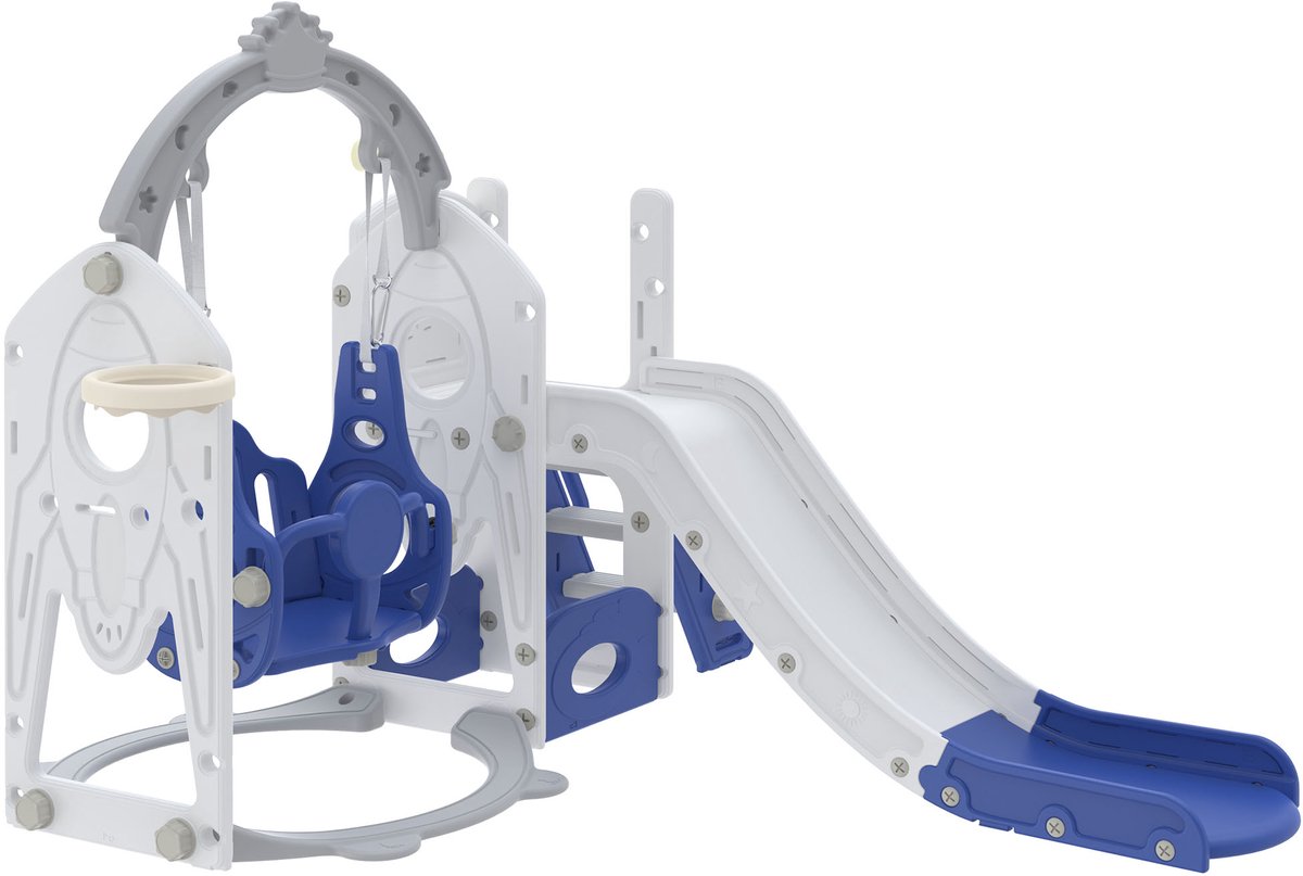 ACXIN Glijbaan Schommel 6-in-1 HDPEPP BinnenBuiten - 141x154x119 50kg