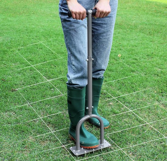 Walensee Gazonbeluchter, spike, metaal, handmatige verticutering, vloerventilatie, gazon met 15 ijzeren spikes, voorgemonteerde gras-beluchter, gereedschap van Merkloos	 — afbeelding 4