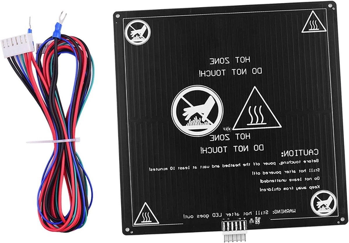 3D-printer bed - Verwarmd printbed - 3D Printen - Aluminium warmtebed - 220 x 220 mm - Zwart