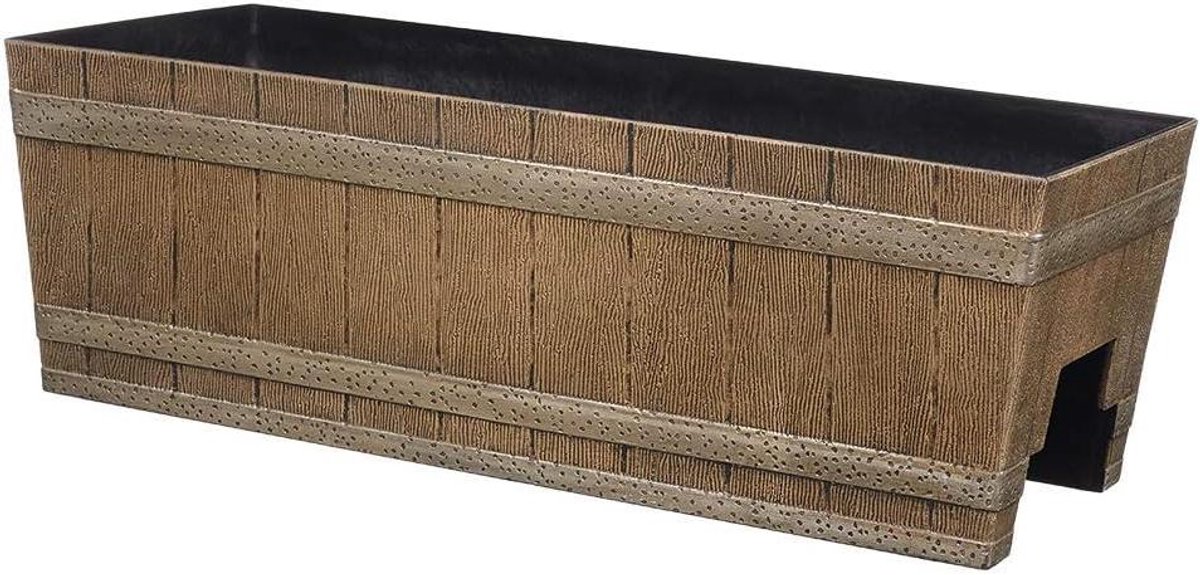 Plantenbak - Bloempot Vat - Planten Buiten - Whisky Vat Stijl - 24 inch - Verweerd Eiken