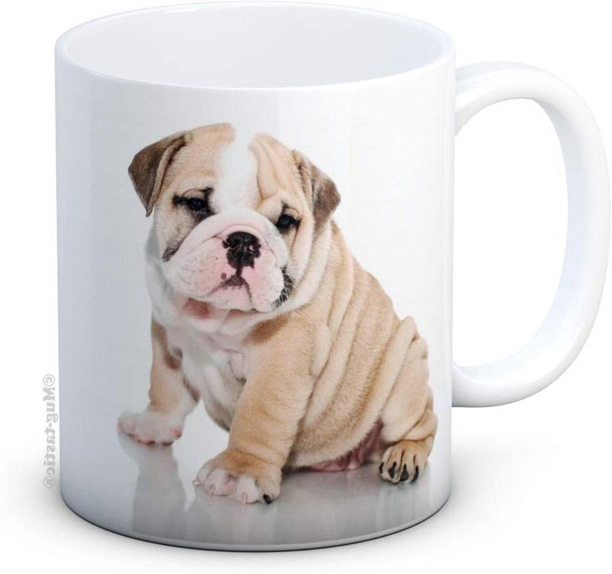 Keramische Mok - Koffiemok Theemok - Drinken van warme dranken - Hand Versierd VK - 313 ml - Wit