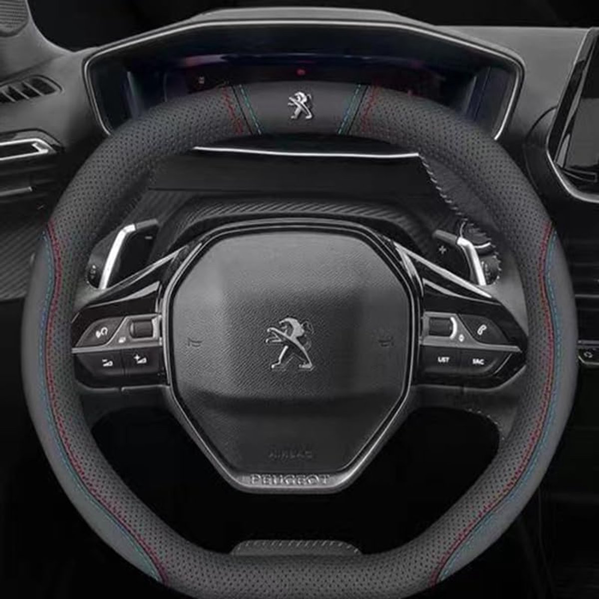 Autostuurhoes Set - Stuurhoes Wielhoes - Auto Interieur Beschermen - Sportieve Stijl - Voor Peugeot 3008/5008 GT - normal – foto 2