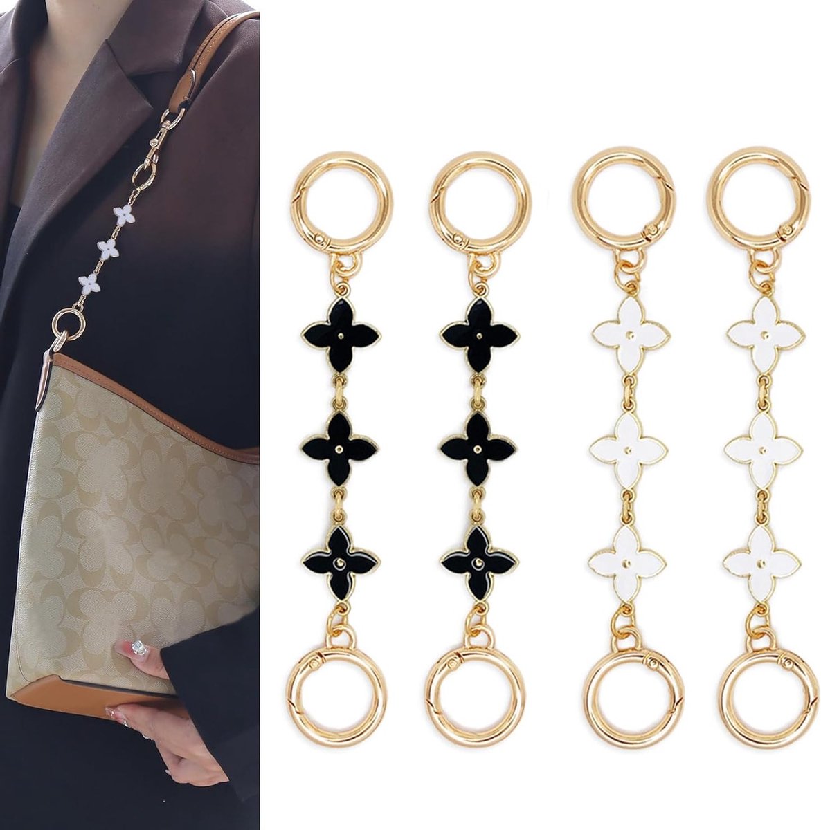 4 Stuks Handtas Verlengkettingen van Legering, 15 cm Verlenging voor Handtassen en Schoudertassen, Ideaal voor Vrouwen en Modeaccessoires