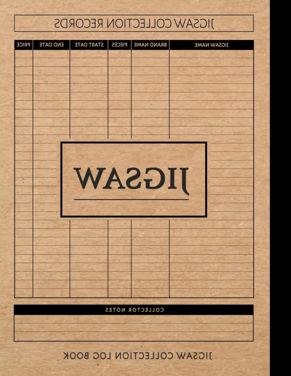 Puzzel Logboek - Puzzel Tracker - Collectie Organiseren - Gedetailleerde Invulbladen - 8.5 x 11 Inch - Niet gespecificeerd
