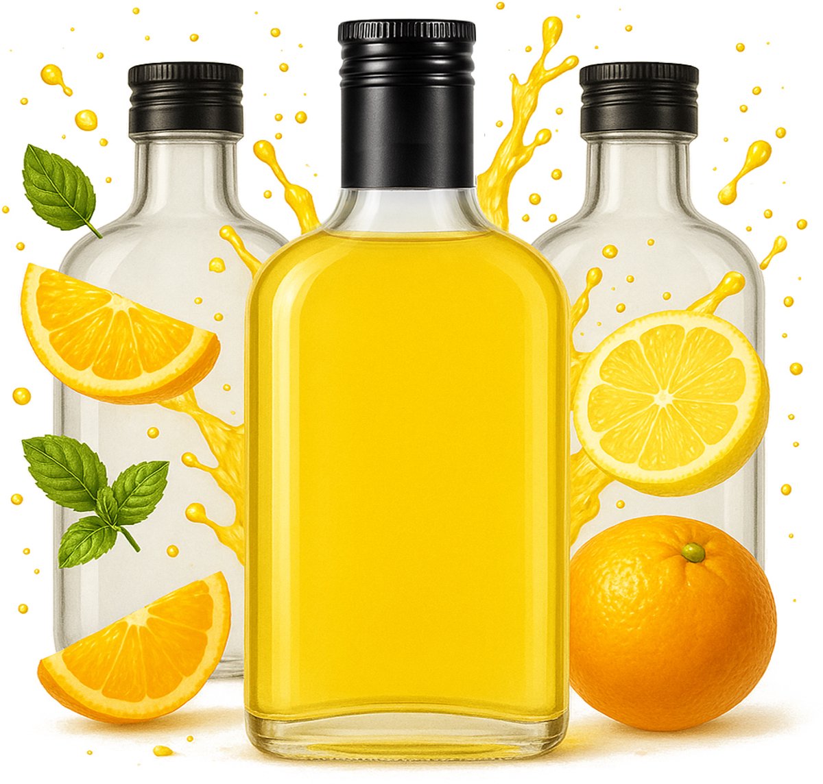 Bimberek - Drinkfles - 200 ml - Glazen Piersiówka - Diverse Kleuren Dop