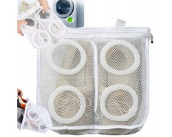 Waszak - Wit - Voor sneakers en schoenen -Wasmachine net - Wasnet - Multibescherming - BH/ondergoed/kleding - Voor 1 paar schoenen