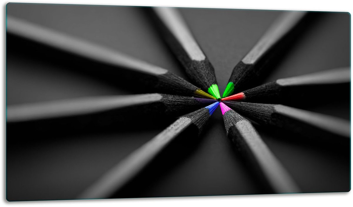 TMK ArtDeko Serie - Snijplank - 52x30 cm - Glazen Plaat - Zwart